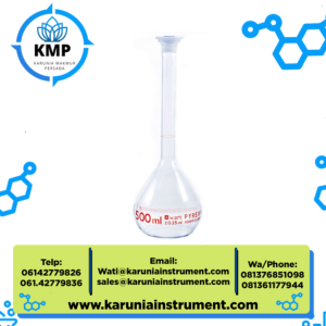 Iwaki Volumetric Flask plastik stoper 500 ml