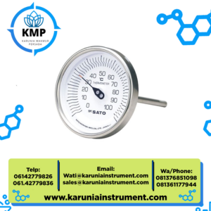 Bimetal Thermometer 100 mm Stem No.2010-52 SK Sato