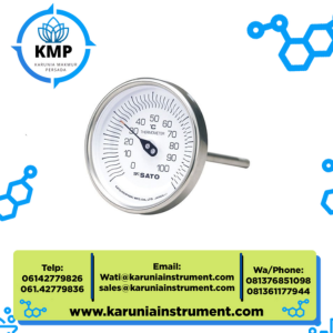 Bimetal Thermometer 100 mm Stem No.2010-72 SK Sato